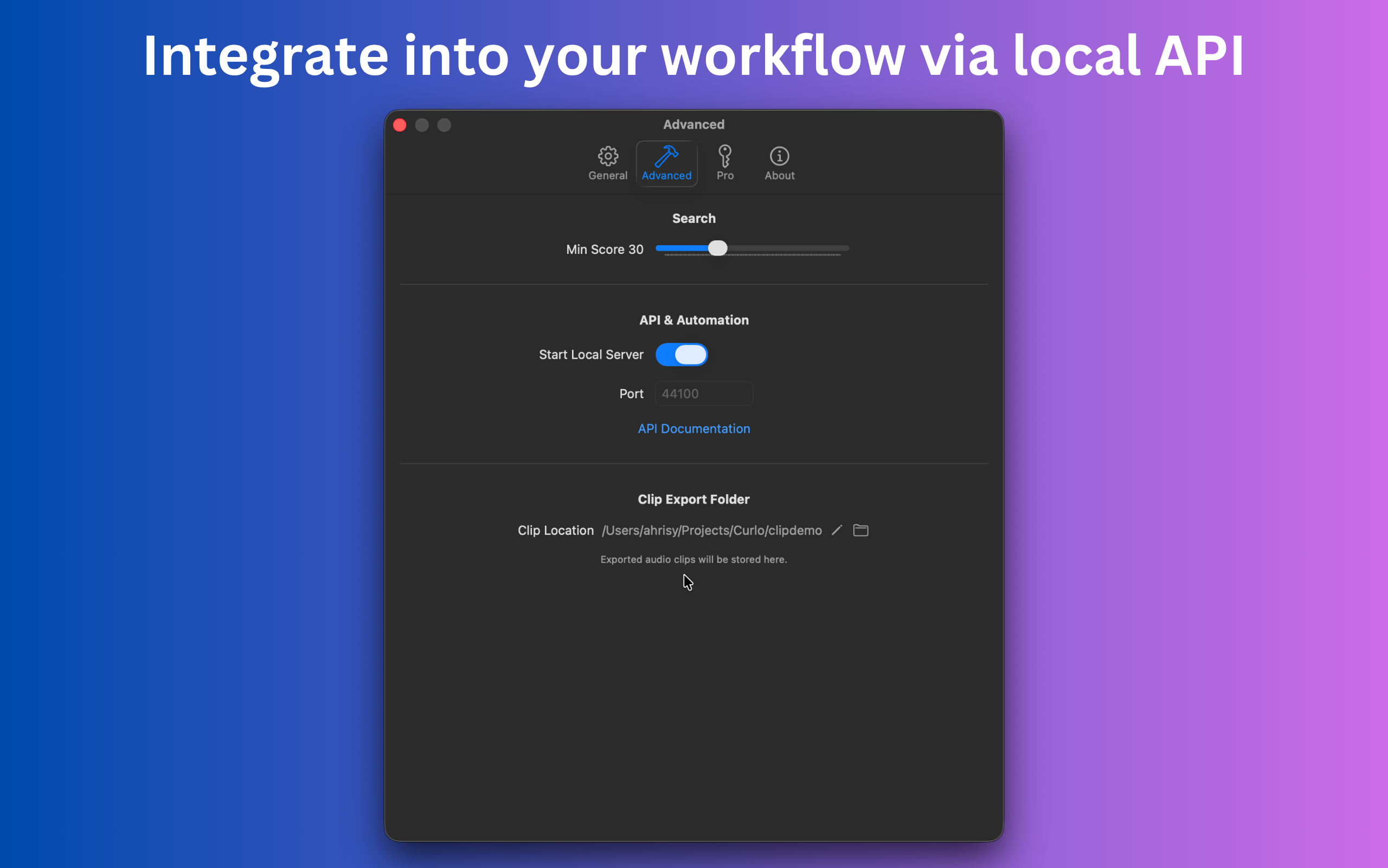 Curlo interface preview 9